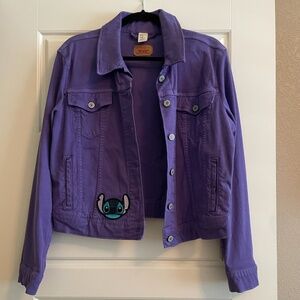 *ONE OF A KIND* Purple Disney Patches Jean Jacket
